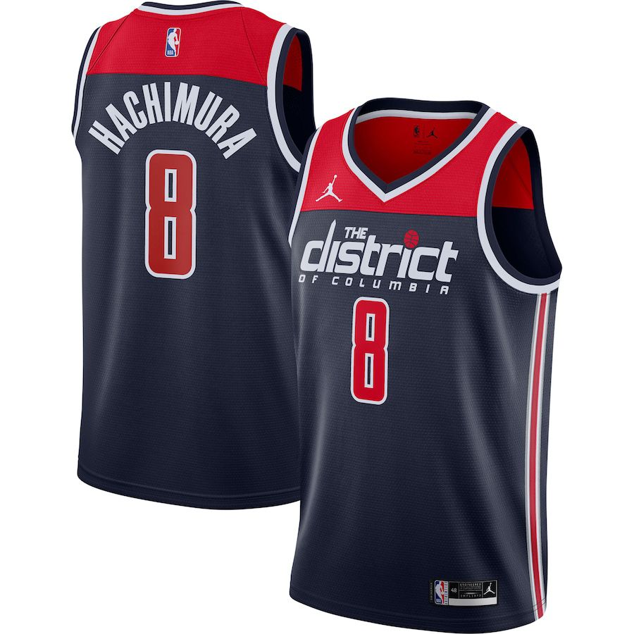 Men Washington Wizards 8 Rui Hachimura Jordan Brand Navy Swingman Player NBA Jersey